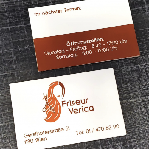 Visitenkarten für "Friseur Verica"