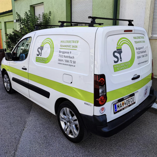 Fahrzeugbeklebung für "Malerbetrieb Tesanovic Sasa"